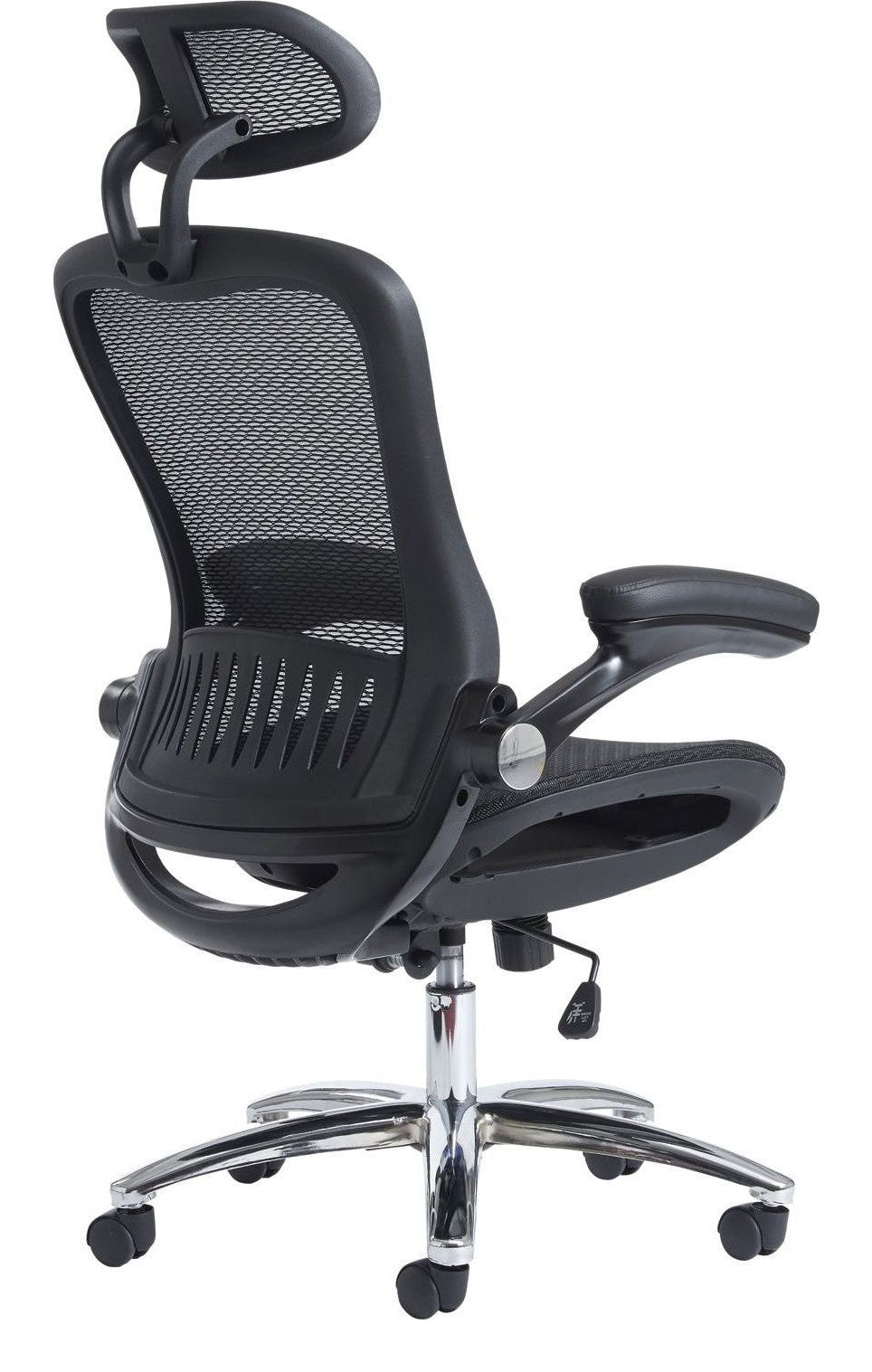 Curva Mesh Executive Chair in black from the back