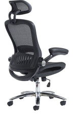 Curva Mesh Executive Chair in black from the back
