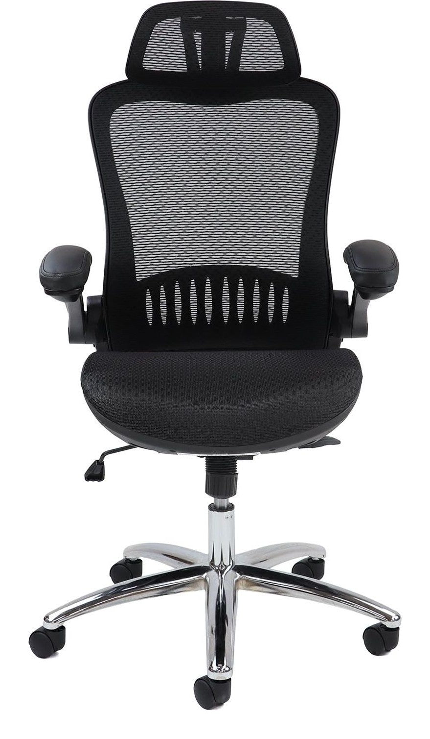 Curva Mesh Executive Chair in black from the front