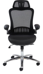 Curva Mesh Executive Chair in black from the front