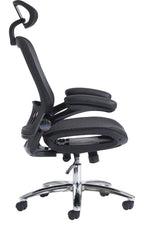 Curva Mesh Executive Chair in black from the side