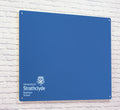 Customised Wall Mounted Magnetic Glass Writing Board in Blue