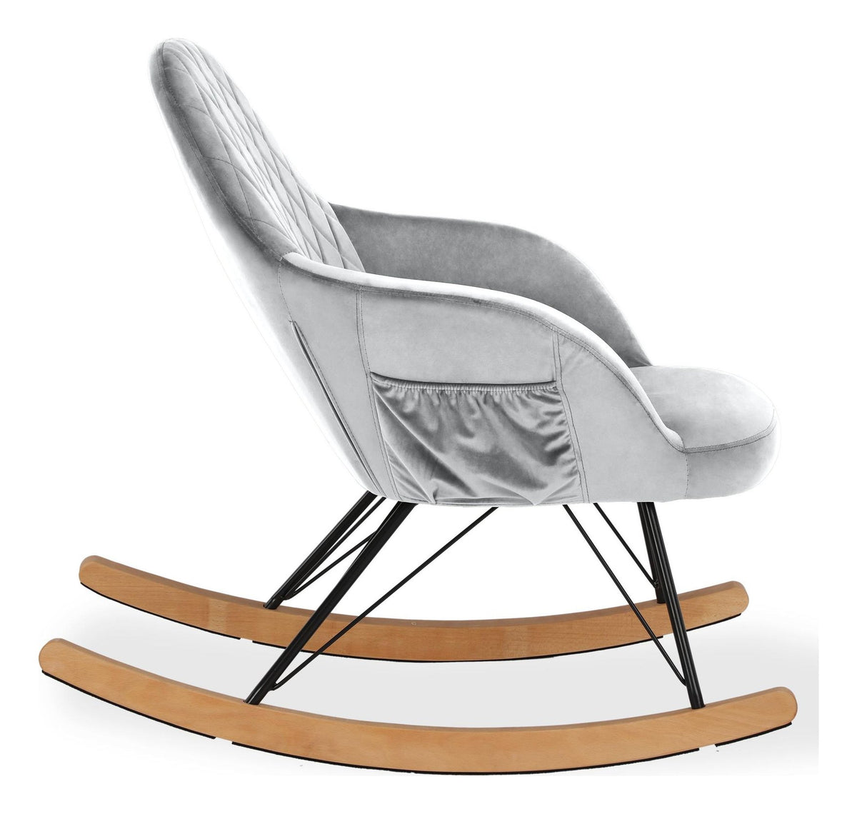 Dahlia Nursery Rocking Chair, Velvet, view 4