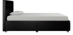 Dakota Bed With Storage Drawers Faux Leather, Single, view 4