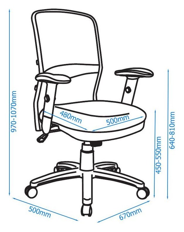Dakota Mesh Back Managers Chair, view 5