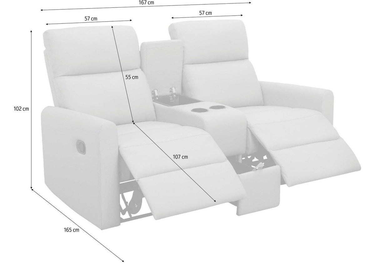 Daoulas Double Recliner Belfast Fabric, view 12