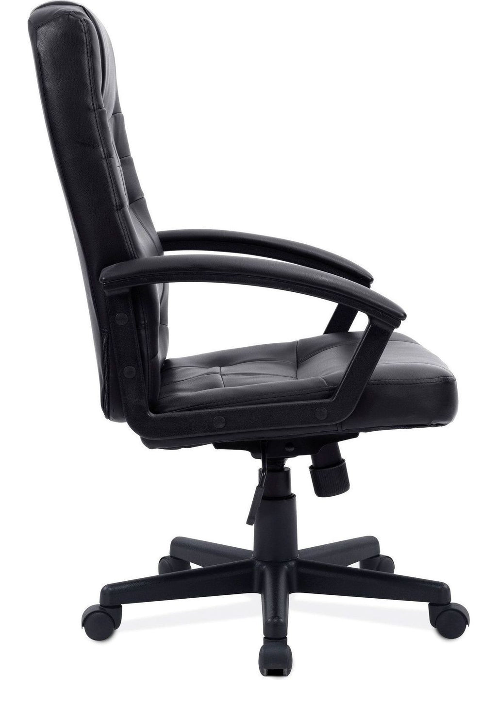 Darwin High Back Leather Effect Executive Chair in black, view 2