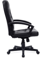 Darwin High Back Leather Effect Executive Chair in black, view 2