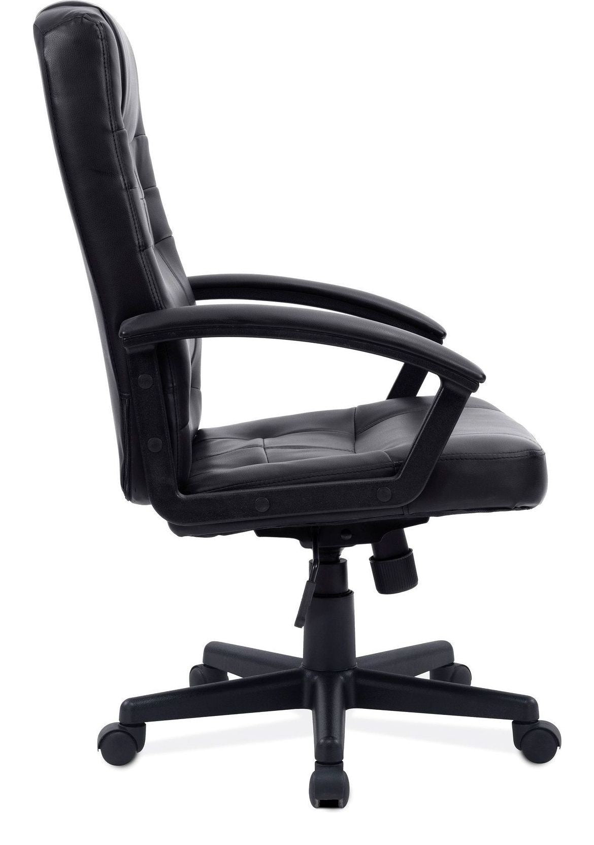 Darwin High Back Leather Effect Executive Chair in black, view 2