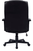 Darwin High Back Leather Effect Executive Chair in black, view 4