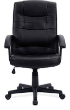 Darwin High Back Leather Effect Executive Chair in black, view 5