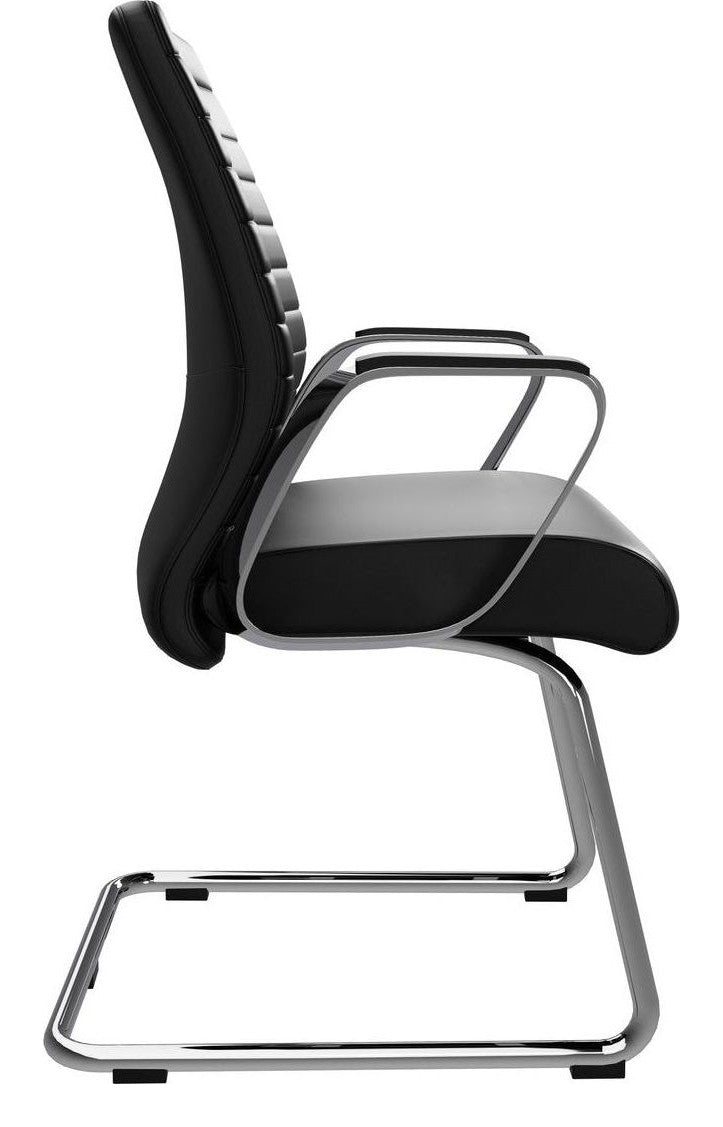 Dawn Visitor Leather Executive Chair in black pu another view