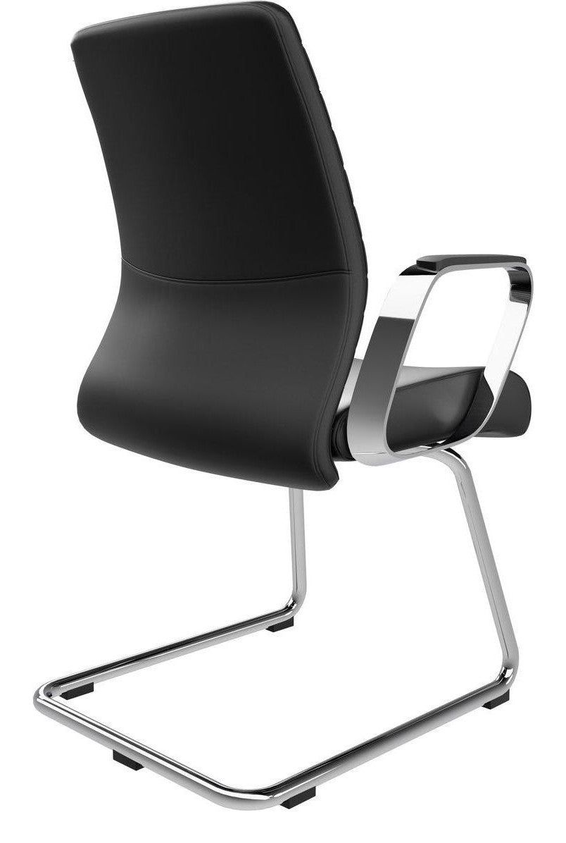 Dawn Visitor Leather Executive Chair in black pu another view