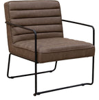 Decco Faux Leather Lounge Chair in brown