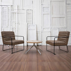 Decco Faux Leather Lounge Chair in a room