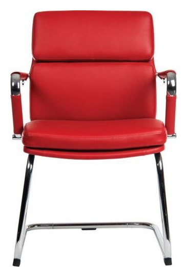 Deco Visitor Chair in red, view 2