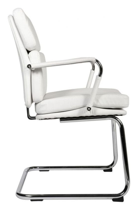 Deco Visitor Chair in white, view 3