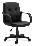 Delph Medium Back Leather Executive Chair in black
