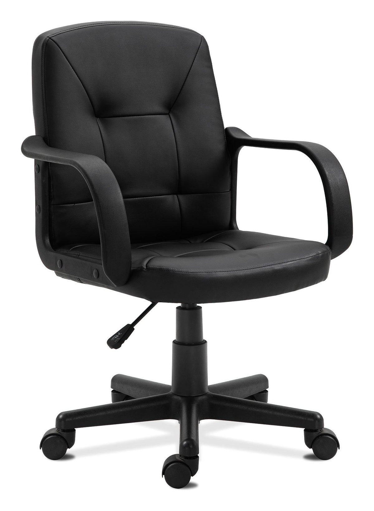 Delph Medium Back Leather Executive Chair in black
