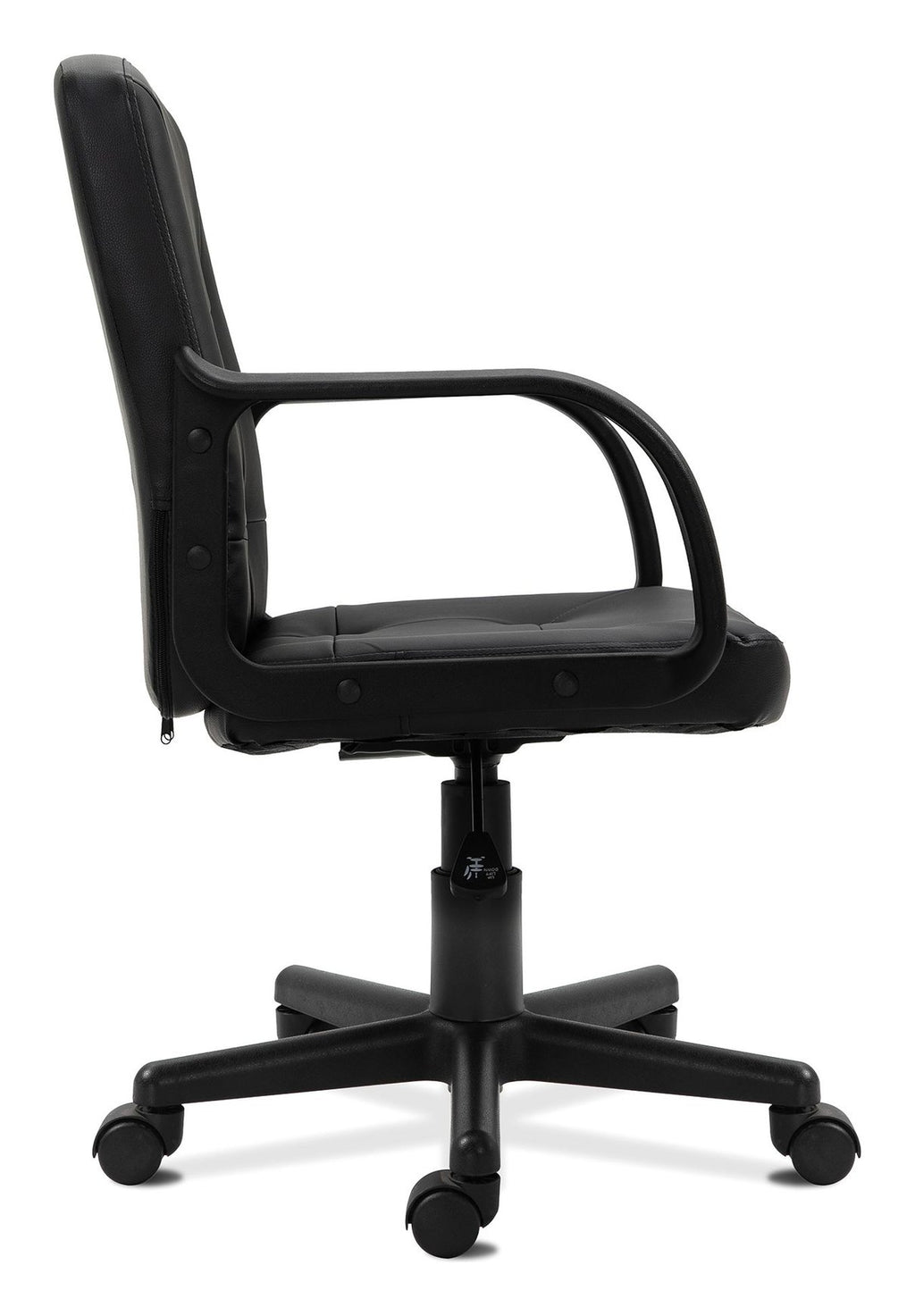Delph Medium Back Leather Executive Chair in black, view 2