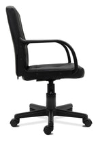 Delph Medium Back Leather Executive Chair in black, view 2