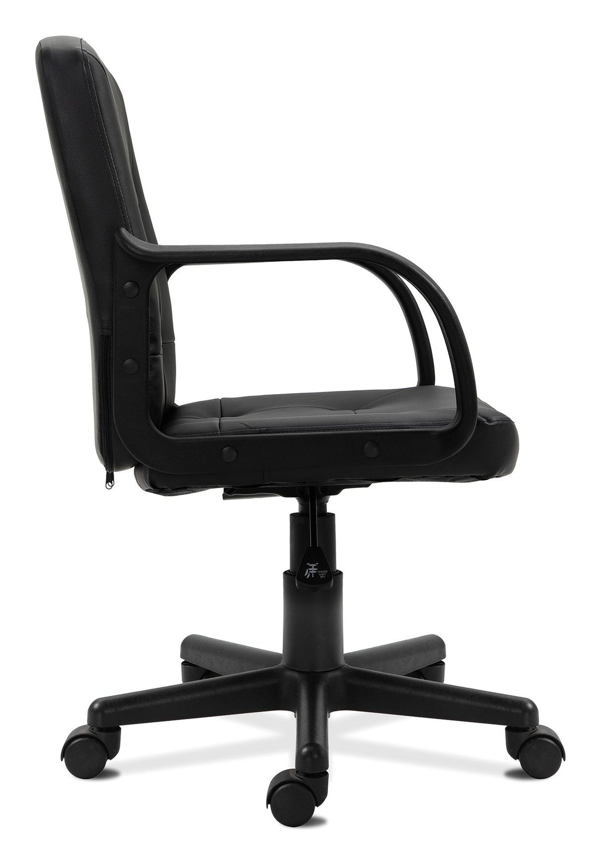 Delph Medium Back Leather Executive Chair in black, view 2