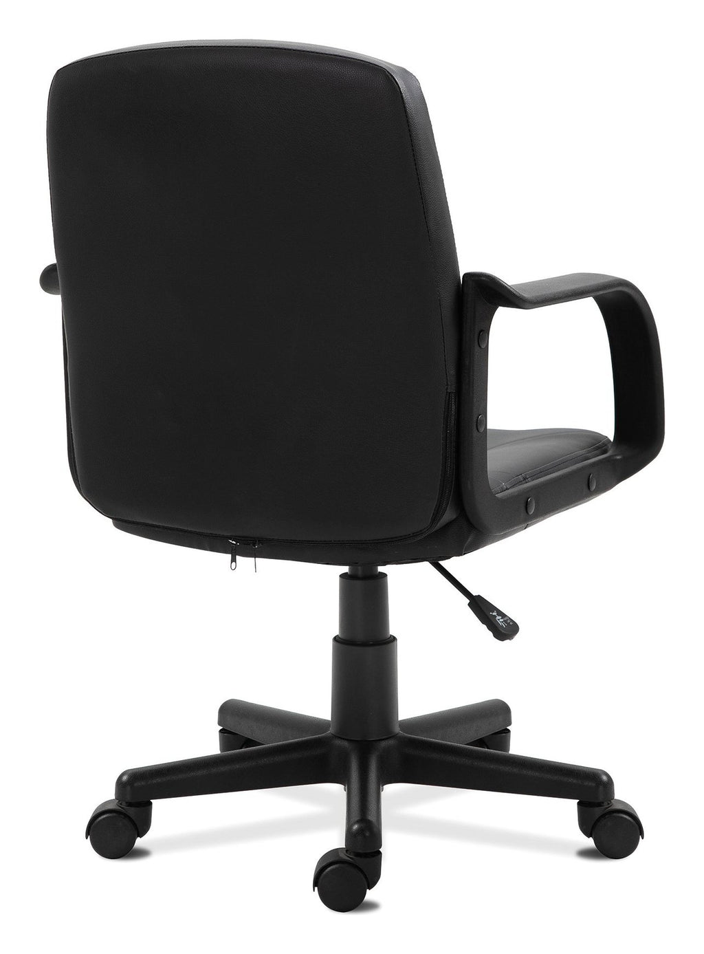 Delph Medium Back Leather Executive Chair in black, view 3