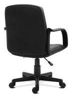 Delph Medium Back Leather Executive Chair in black, view 3