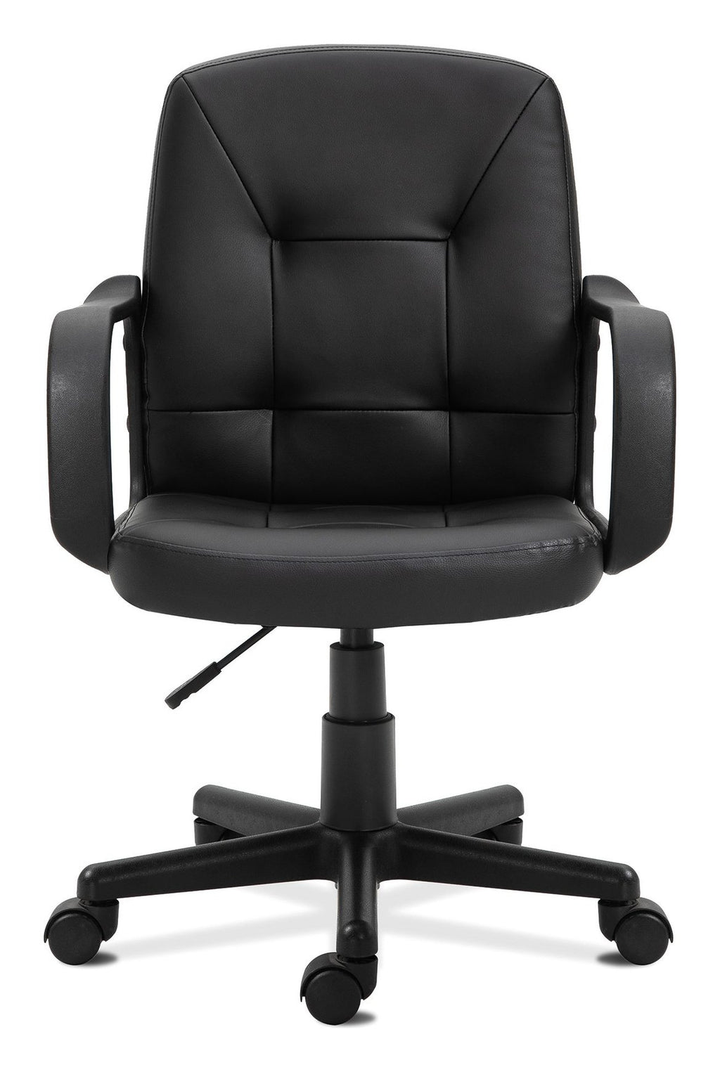 Delph Medium Back Leather Executive Chair in black, view 4
