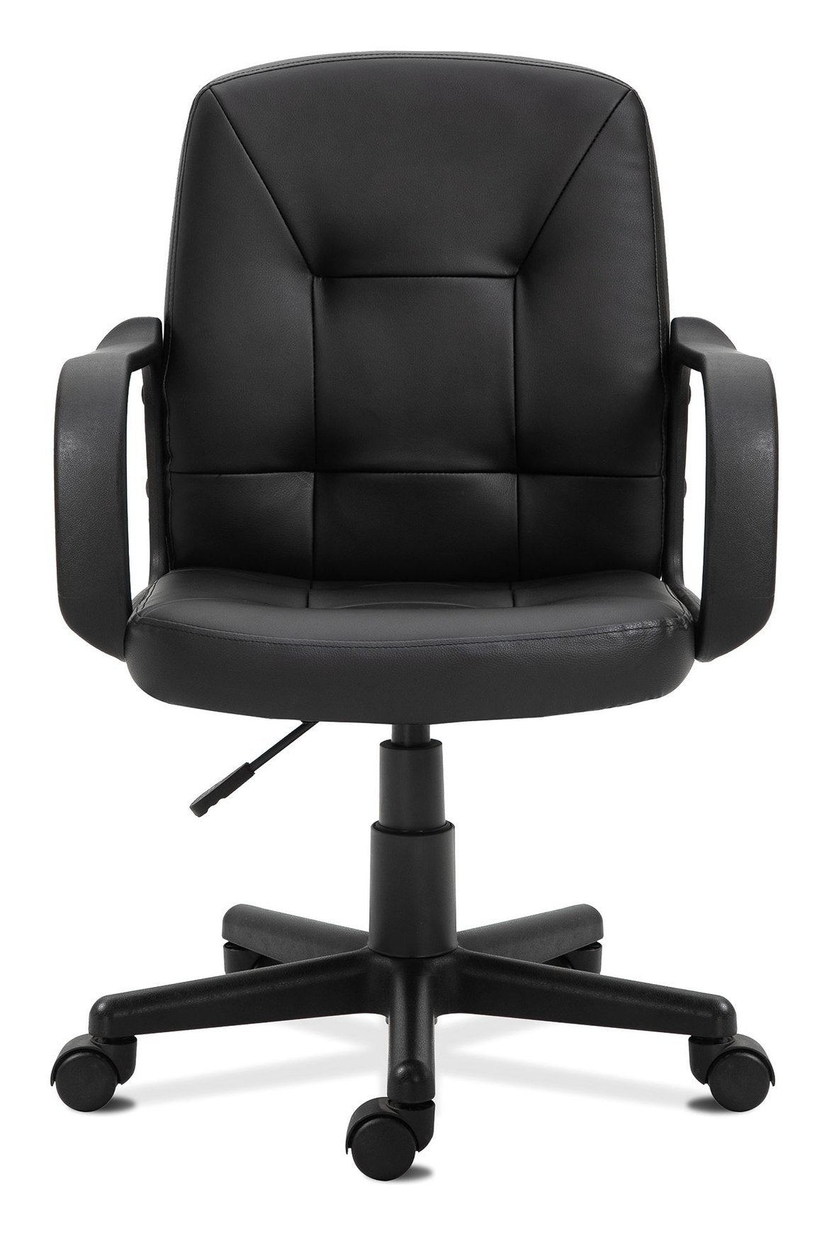 Delph Medium Back Leather Executive Chair in black, view 4