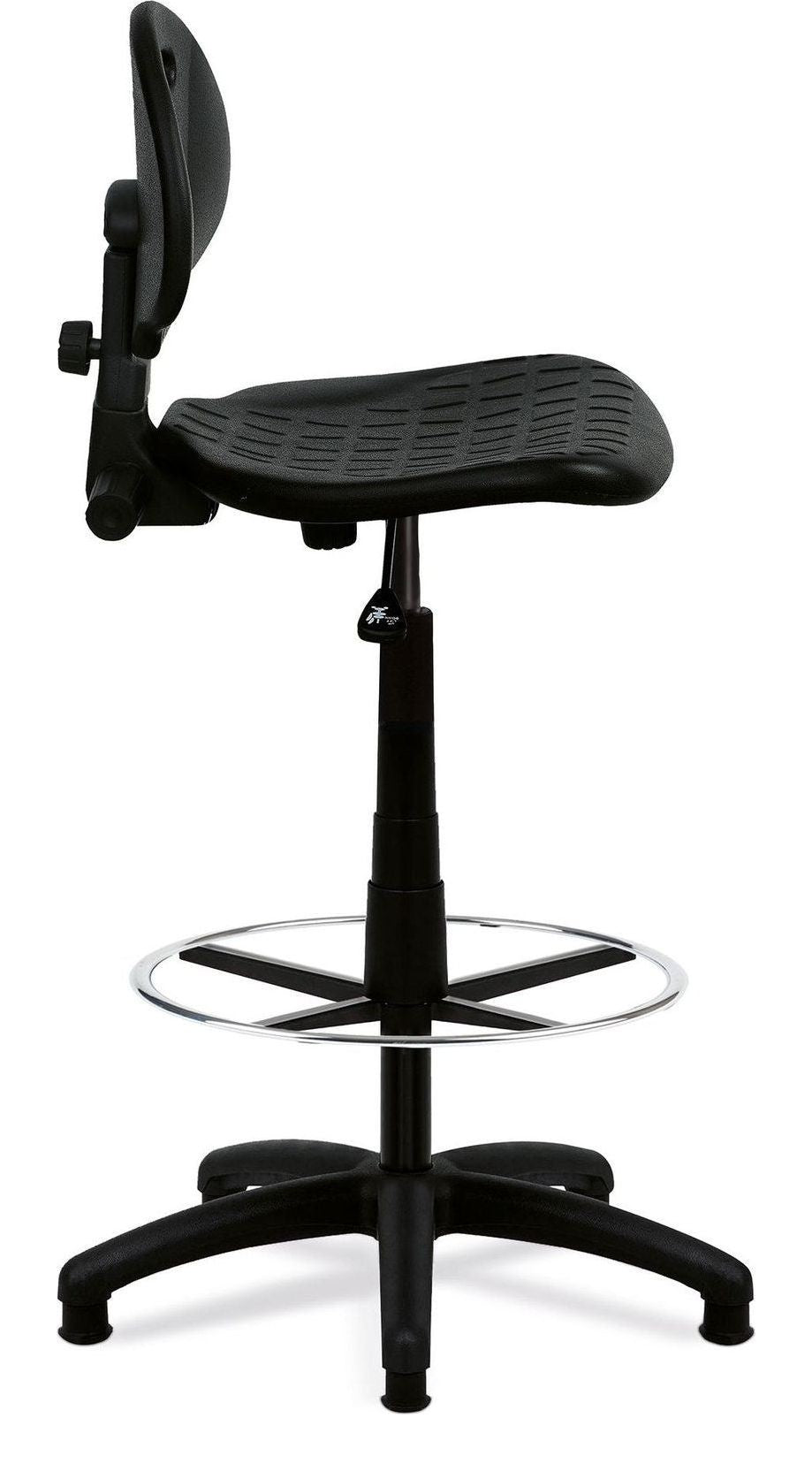 Derwent PU Draughtsman Chair in black, view 2
