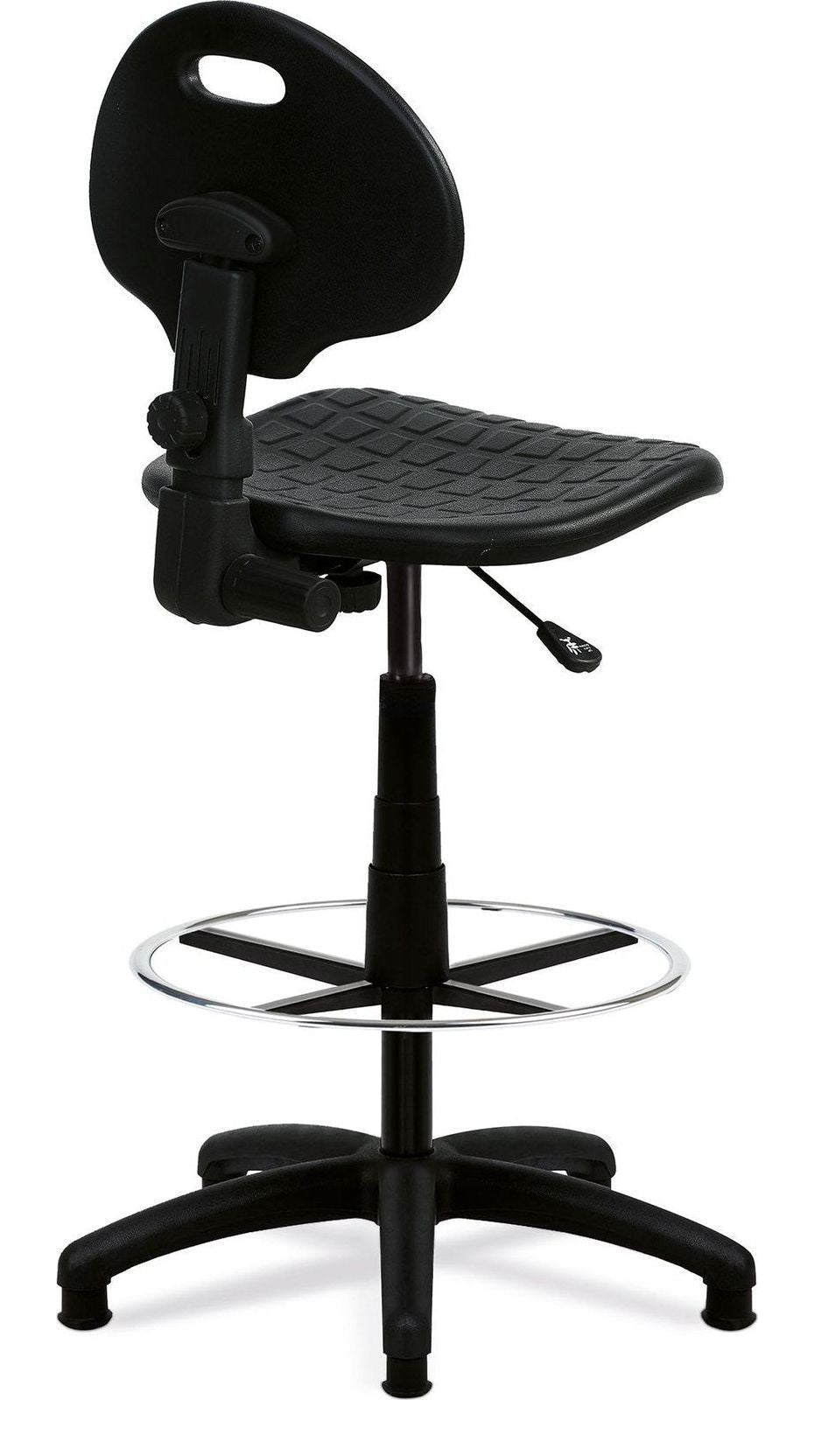 Derwent PU Draughtsman Chair in black, view 3