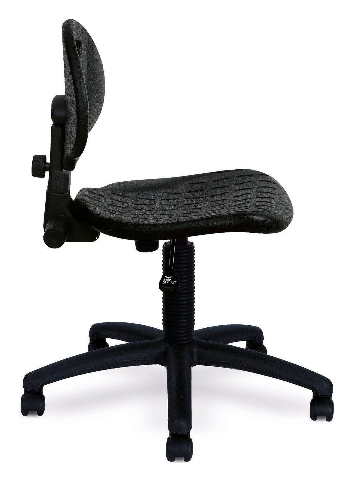 Derwent PU Operator Chair in black, view 2
