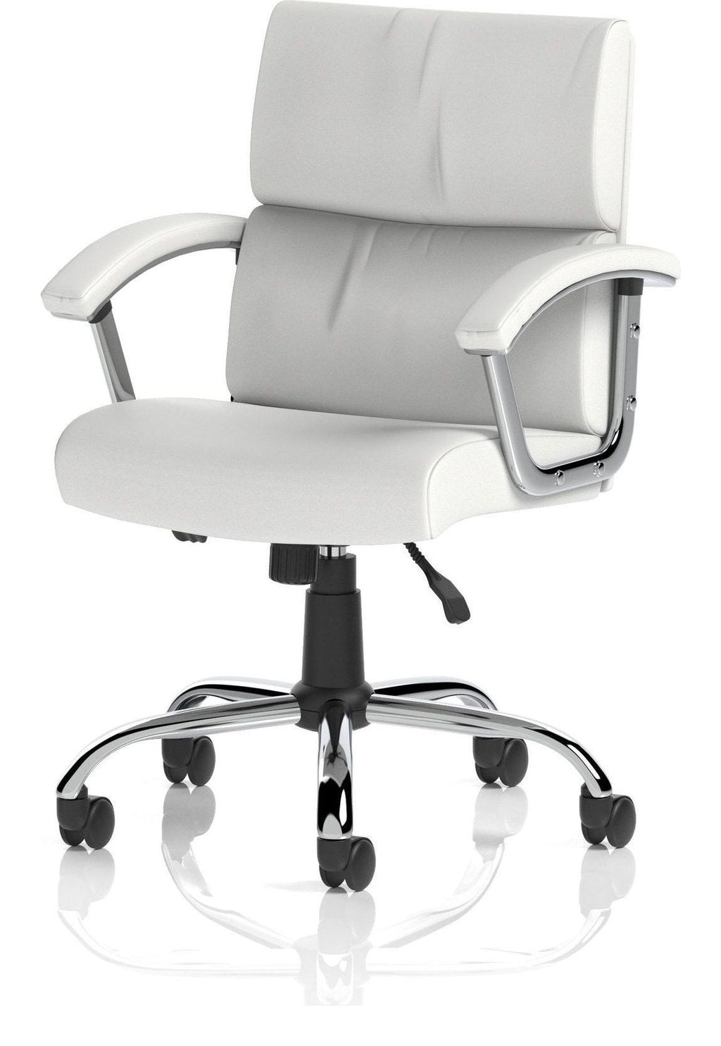 Desire Medium Back Leather Executive Chair, white, another view 2