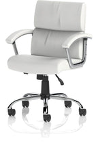 Desire Medium Back Leather Executive Chair, white, another view 2