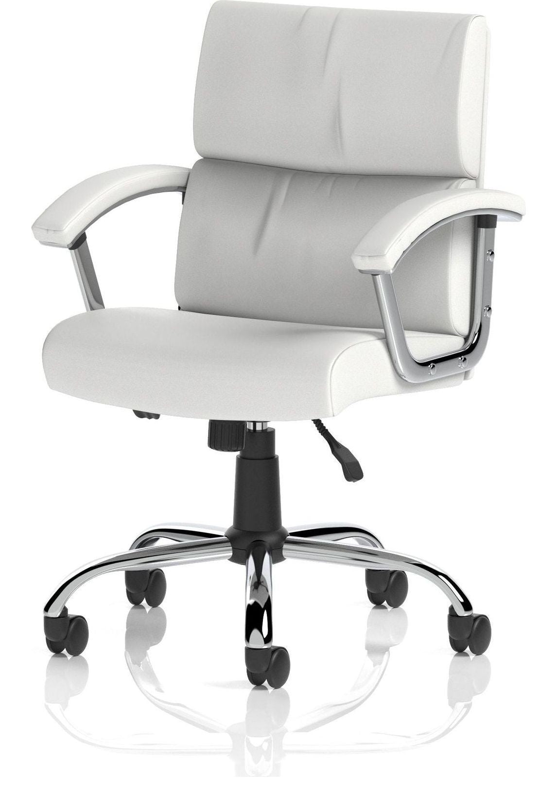 Desire Medium Back Leather Executive Chair, white, another view 2