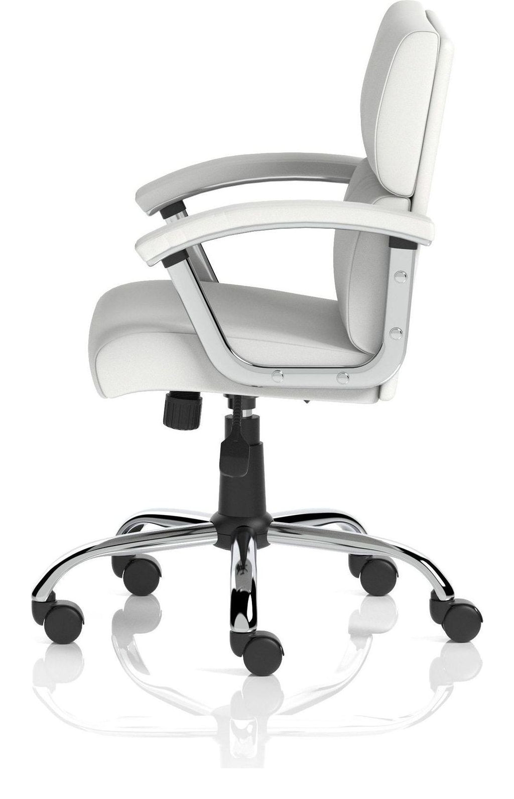 Desire Medium Back Leather Executive Chair, white, another view 3