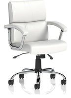 Desire Medium Back Leather Executive Chair, white