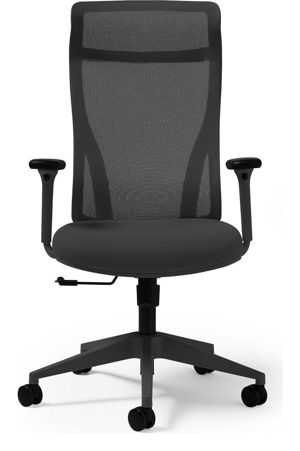 Dione Ergonomic Mesh Chair in black from the front