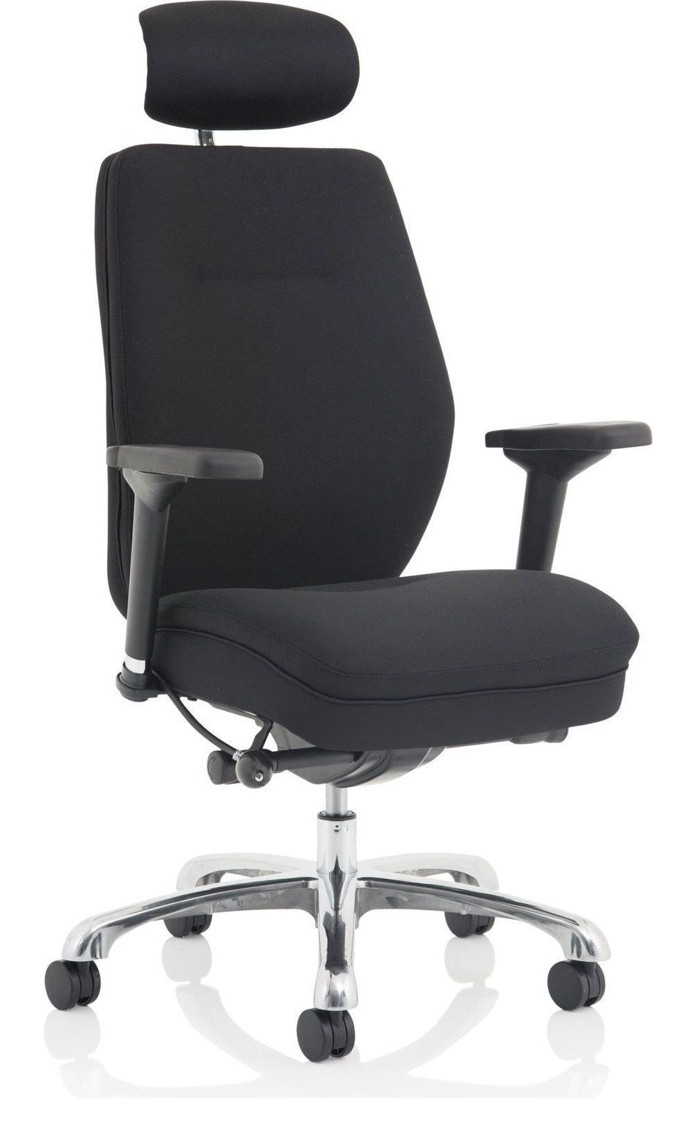 Domino Fabric Ergonomic Posture Chair, black fabric