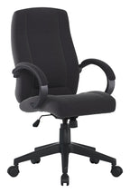 Dorset High Back Fabric Manager Chair in black