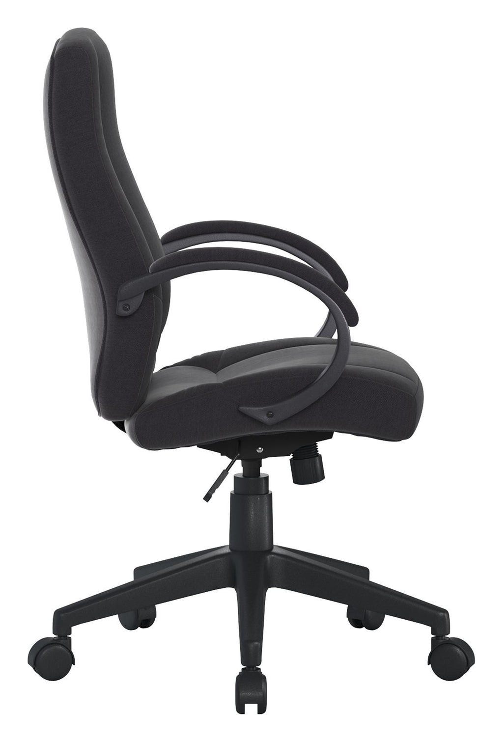 Dorset High Back Fabric Manager Chair in black, view 2