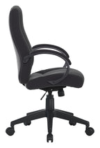 Dorset High Back Fabric Manager Chair in black, view 2