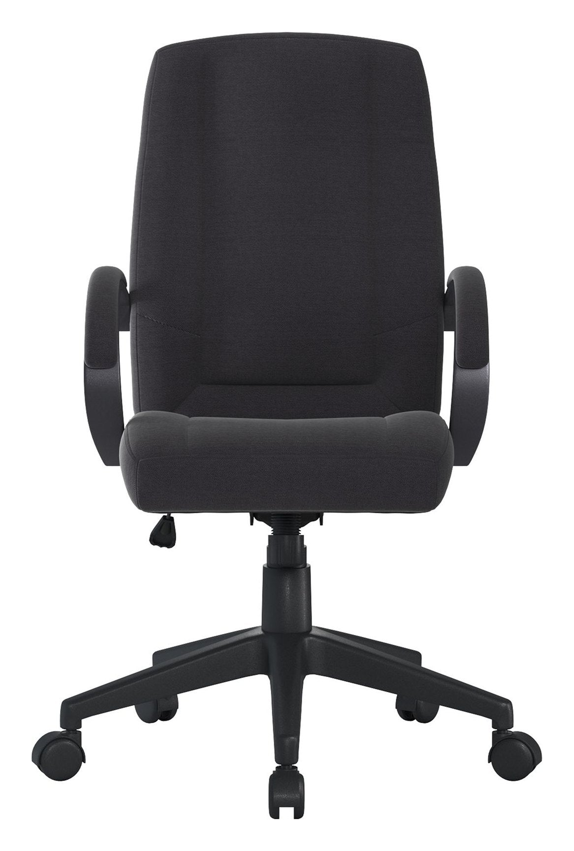 Dorset High Back Fabric Manager Chair in black, view 3