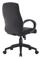 Dorset High Back Fabric Manager Chair in black, view 4
