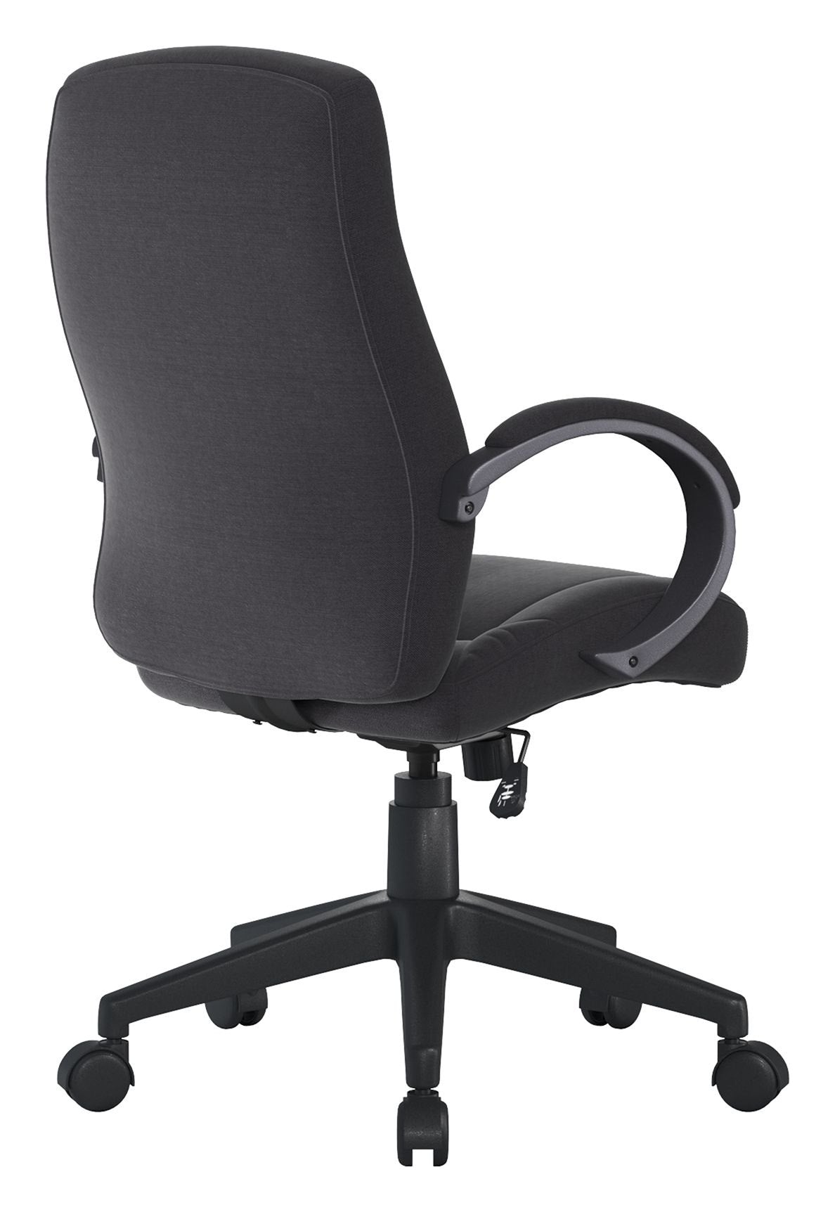 Dorset High Back Fabric Manager Chair in black, view 4