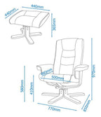 Drake Recliner Chair With Footstool, view 3