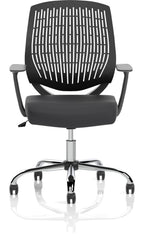 Dura Medium Back Task Operator Chair, black, another view 1