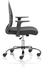 Dura Medium Back Task Operator Chair, black, another view 2