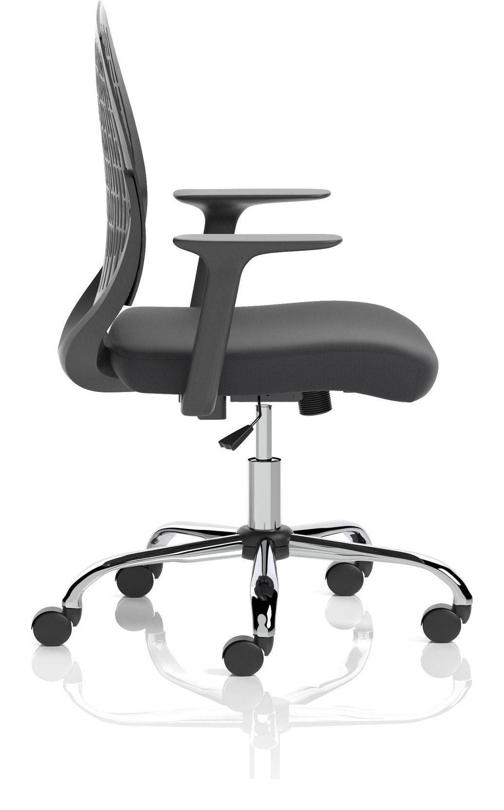 Dura Medium Back Task Operator Chair, black, another view 2
